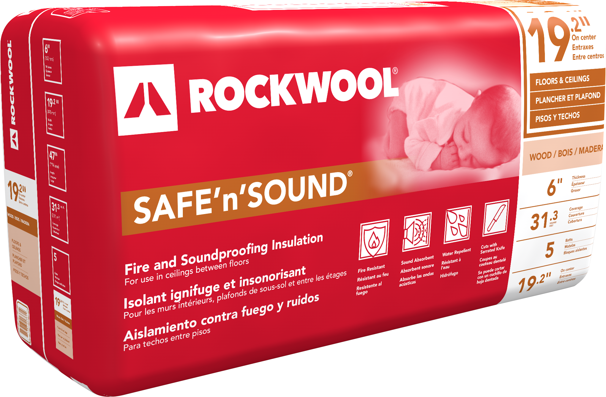 Buy ROCKWOOL Safe'N'Sound Insulation - 6" Thick Online | ADSS Building