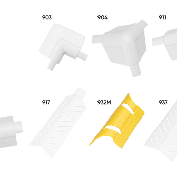 Trim-Tex 3/4in Radius Bullnose Molded Corners and Base Adapters