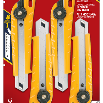 Olfa Classic Heavy Duty Ratchet-Lock Utility Knife: 4-Pack