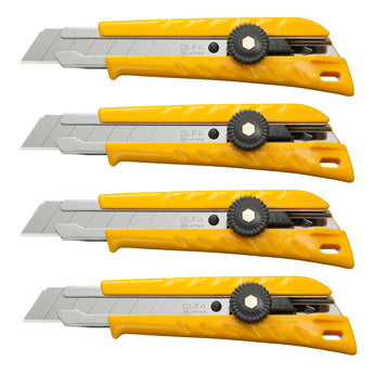 Olfa Classic Heavy Duty Ratchet-Lock Utility Knife: 4-Pack