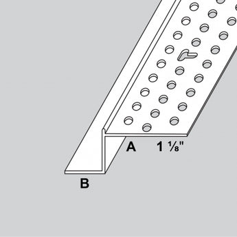 Trim-Tex Vinyl 1/2" x 1/4" Z Shadow Bead