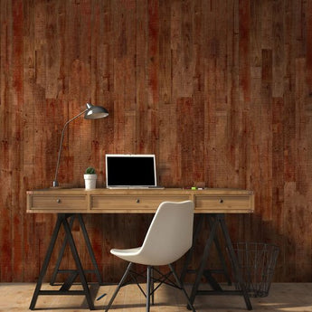 AS-IS Red-Ish Wood Wall Paneling