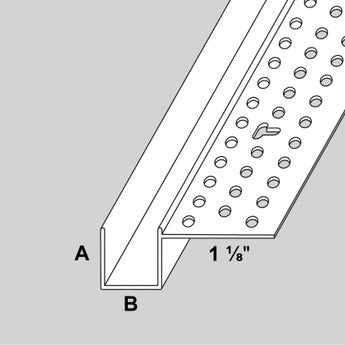 Trim-Tex Vinyl 1/2" x 1/2" Architectural F Reveal Bead