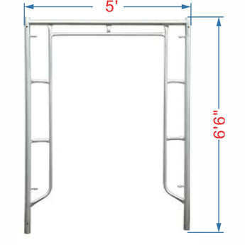 Scaffolding Frame 5' x 6'6" Arch, Electroplated